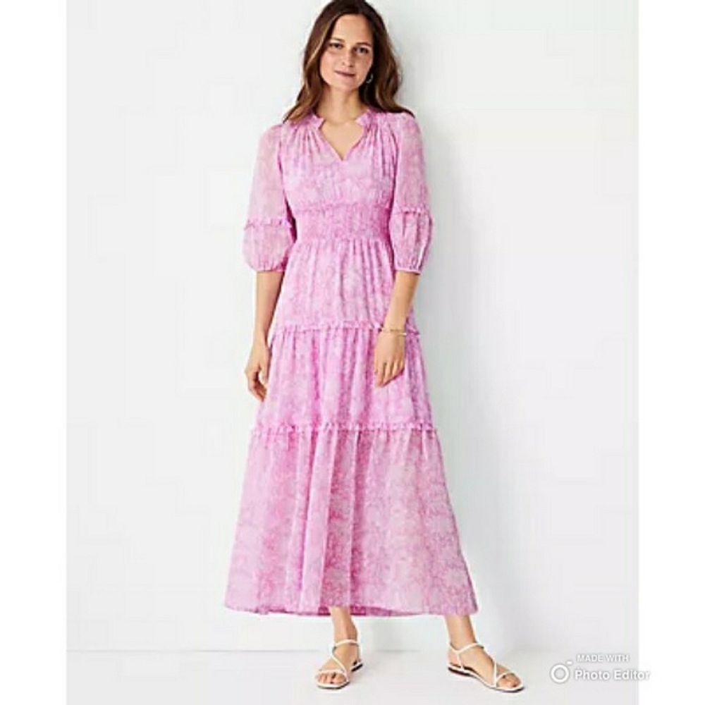 Ann Taylor Pink Maxi Dress